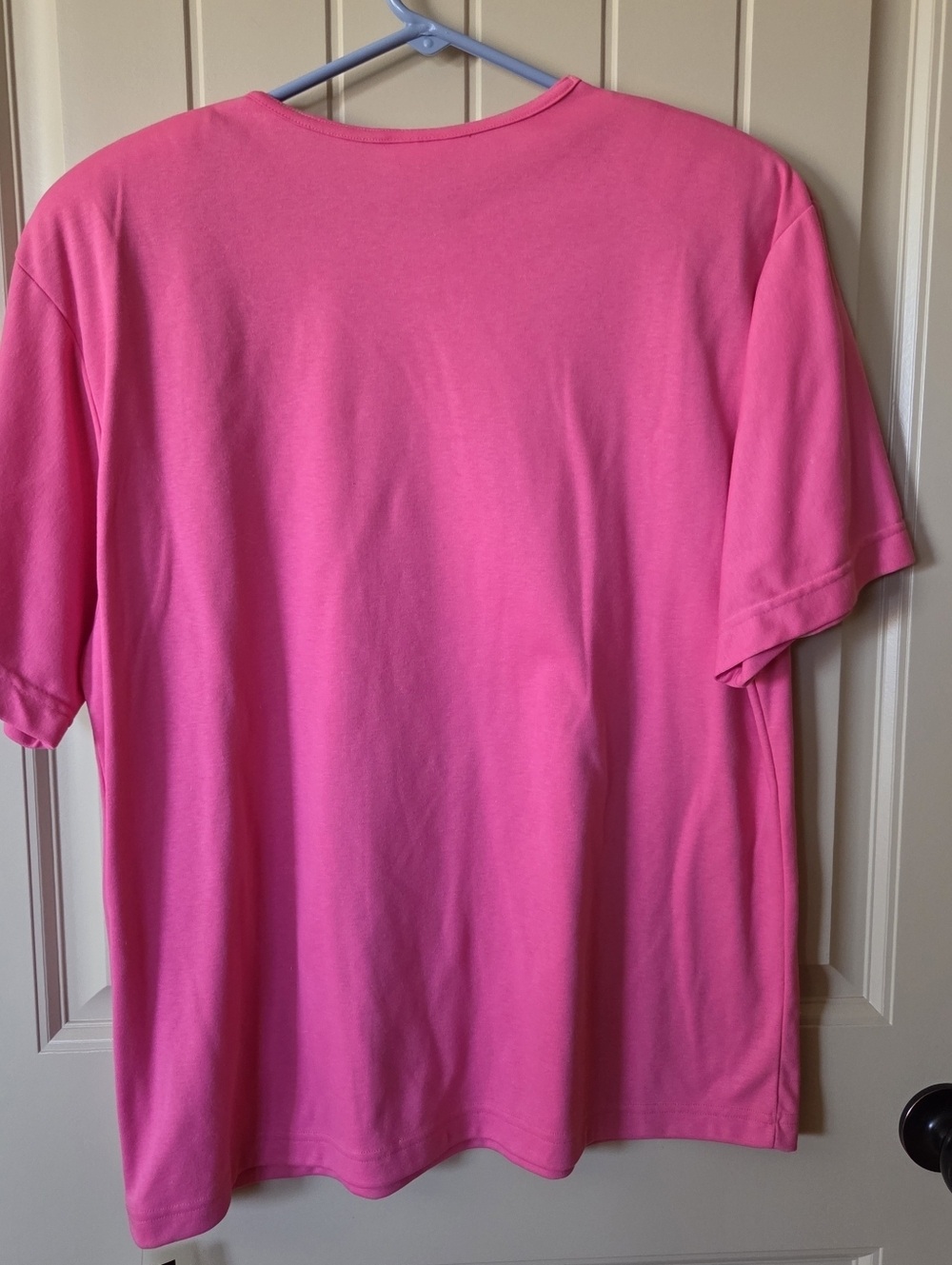 NWT Koret City Blues Hot Pink Short Sleeve Tee Floral Bow Detail XL Vintage - Picture 8 of 11